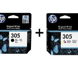 ראש דיו שחור + ראש דיו צבעוני HP 305
