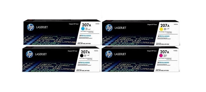 סט שלם של טונרים מקוריים HP207A