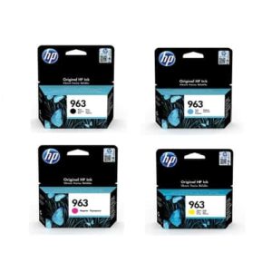 סט 4 ראשי דיו מקוריים HP 963 BK C M Y