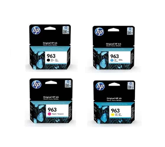 סט 4 ראשי דיו מקוריים HP 963 BK C M Y סט 4 ראשי דיו מקוריים HP 963 BK C M Y